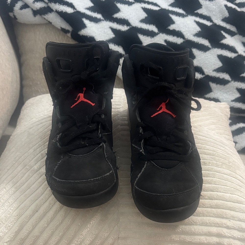 Air Jordan Black and Red Sneaker 6s